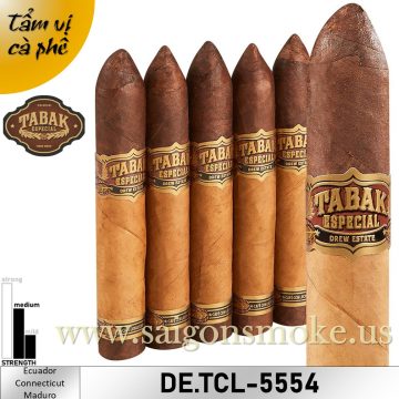 Drew Estate Tabak Especial Cafe con Leche Belicoso 5.5×54 (Gói 5)