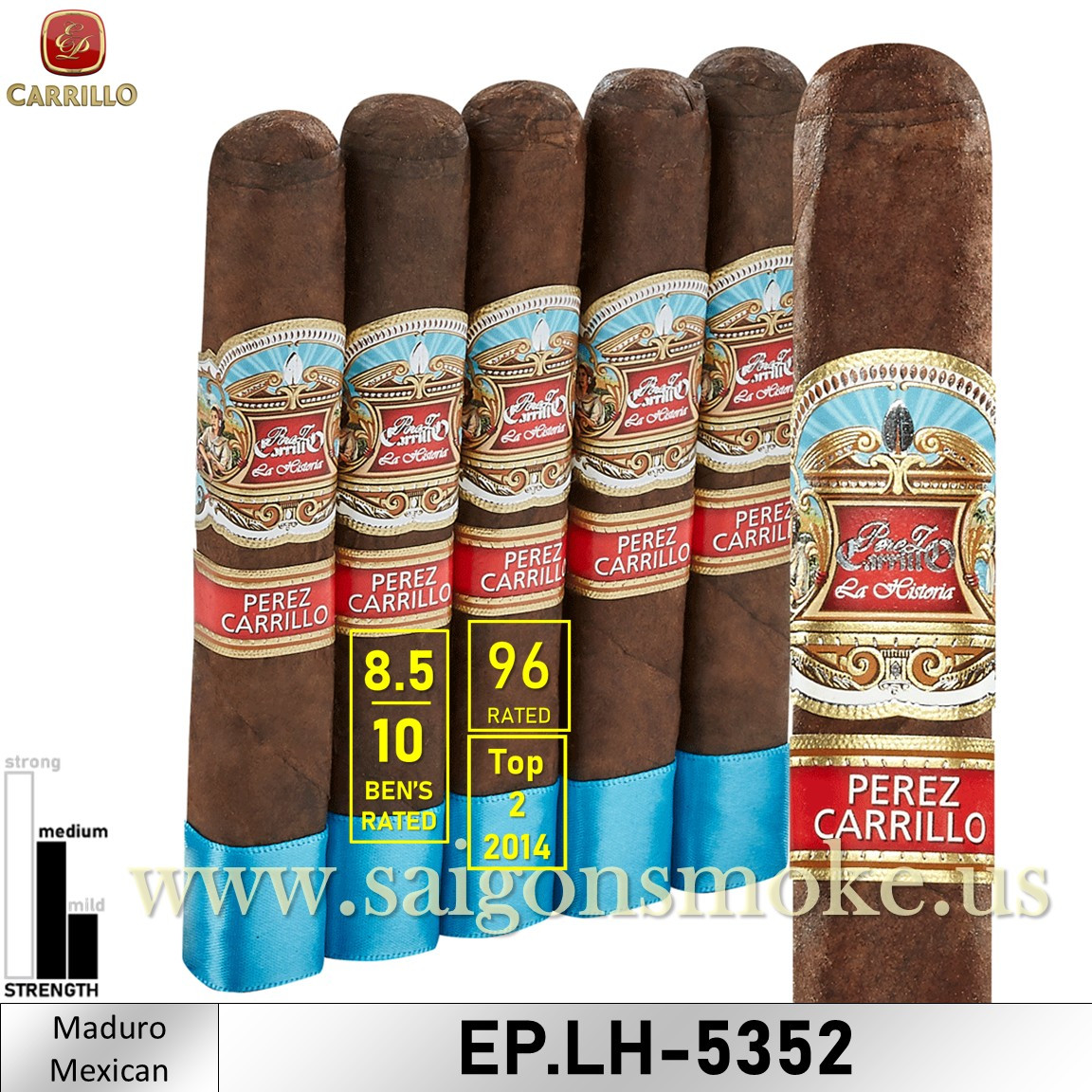E.P. Carrillo La Historia El Senador Robusto 5.3×52 (Gói 5) – TOP 2