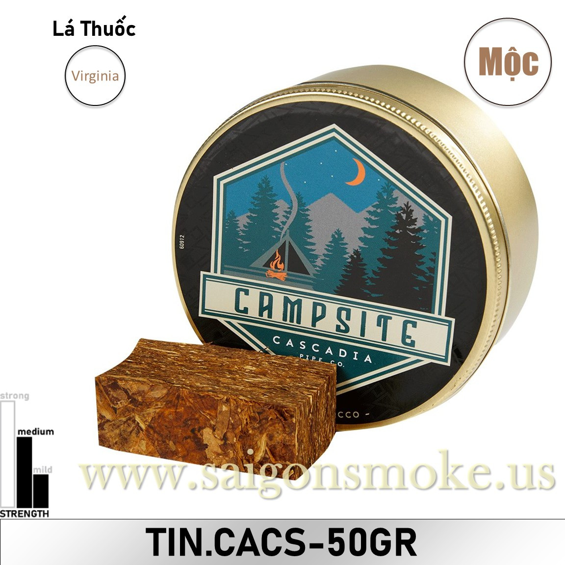 Cascadia Campsite Pipe Tobacco 1.76 Ounce Tin – 50GR