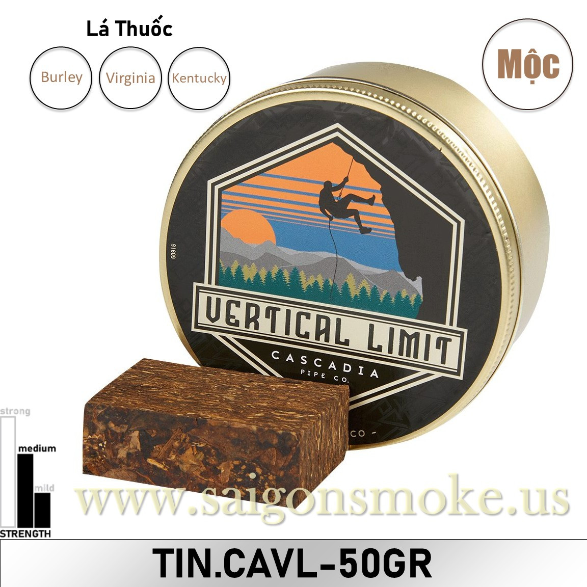 Cascadia Vertical Limit Pipe Tobacco 1.76 Ounce Tin – 50GR