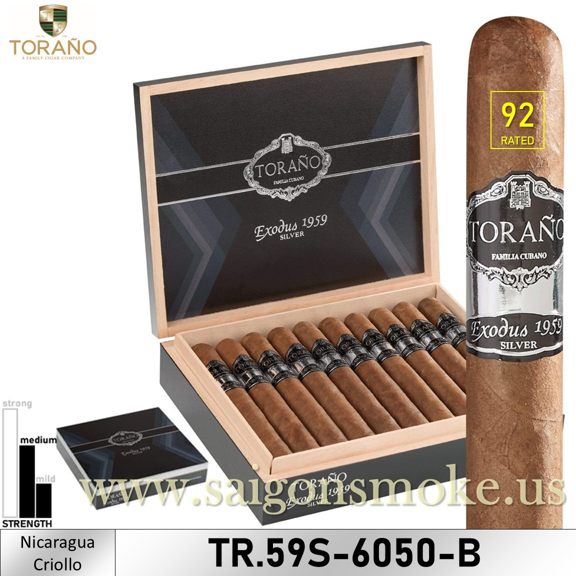 Torano Exodus 1959 Silver Toro 6×50 (Hộp 20)