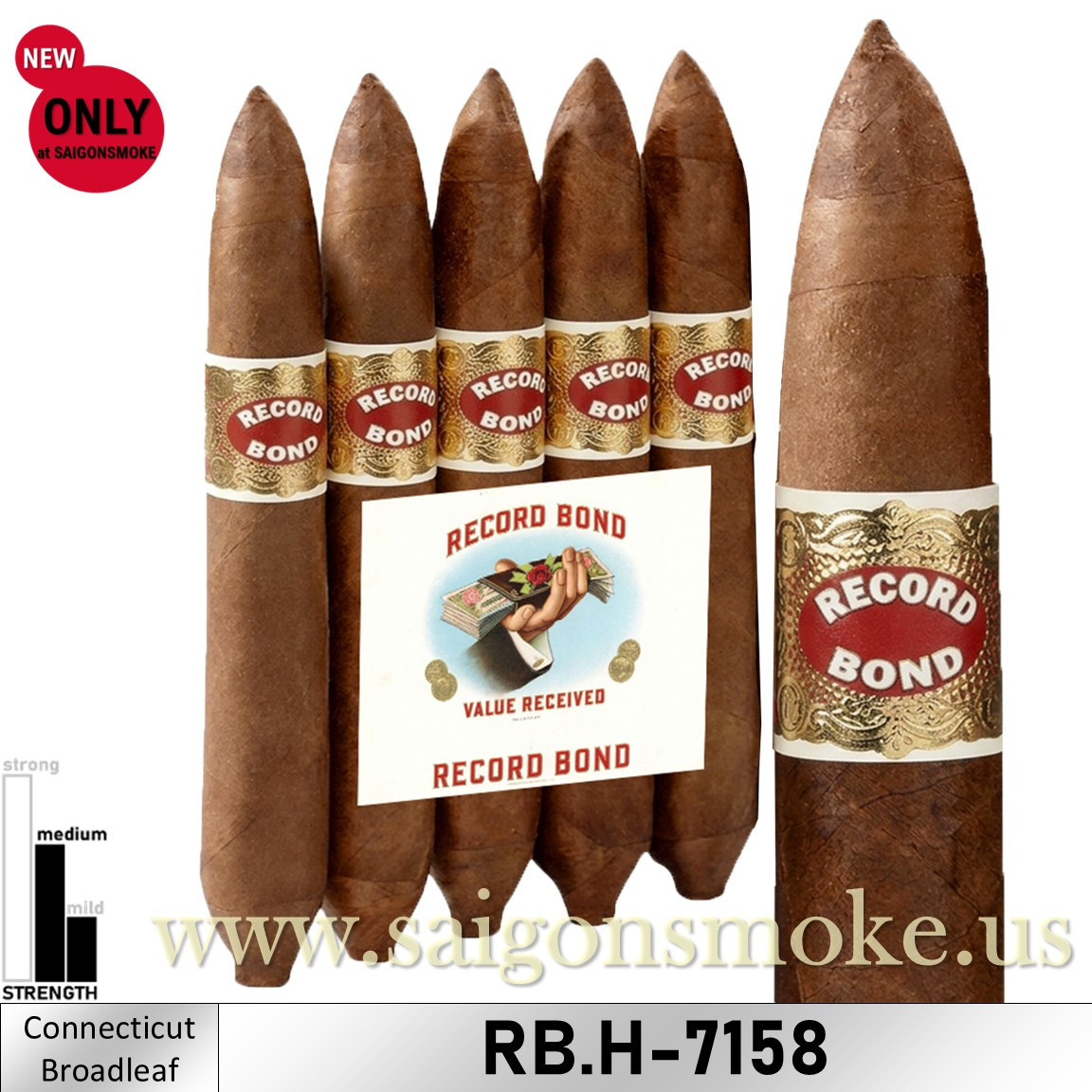 Record Bond Original Ecuador Habano Salamone 7.1x58 (Gói 5)