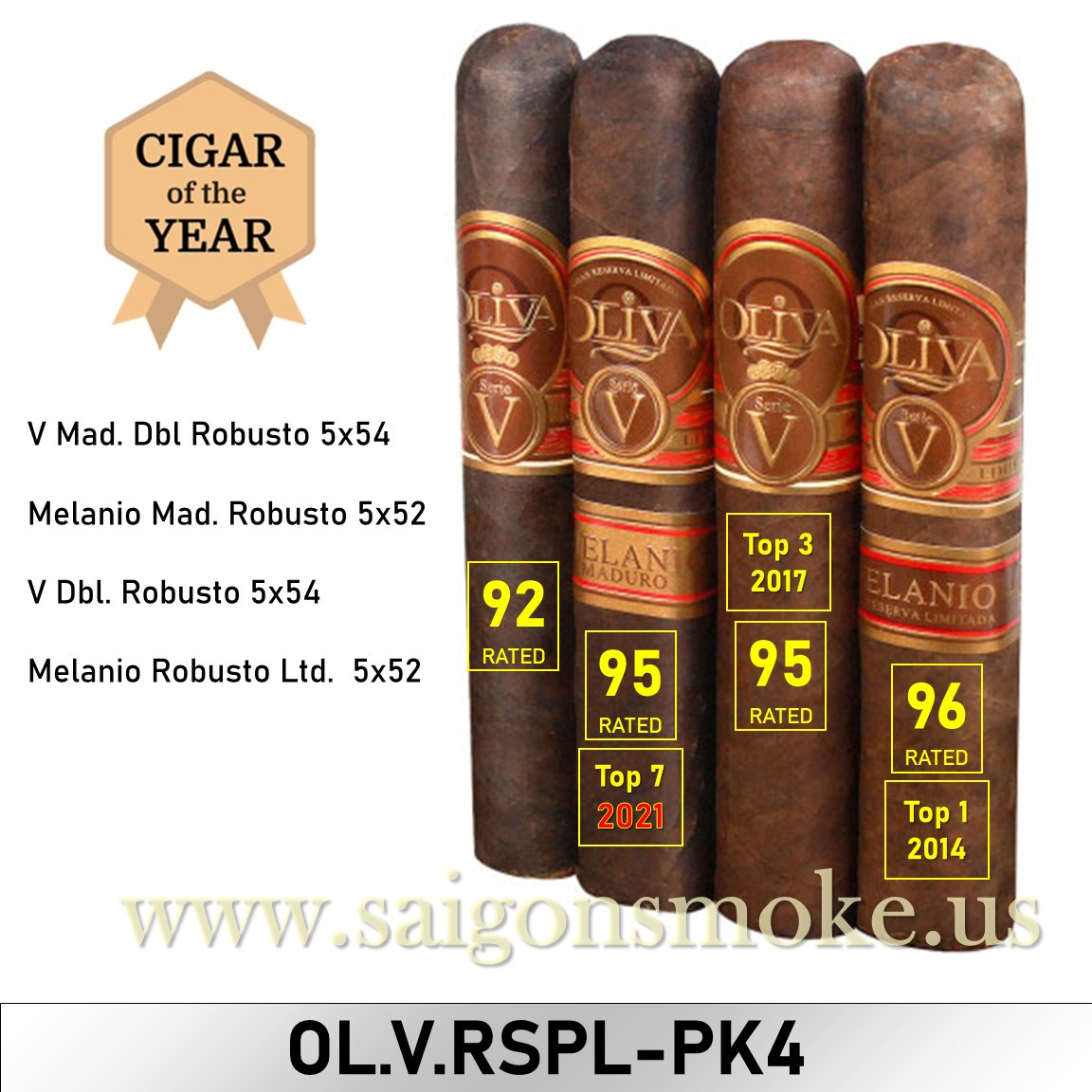 Oliva Serie V Top-rated Robusto Sampler (Gói 4)