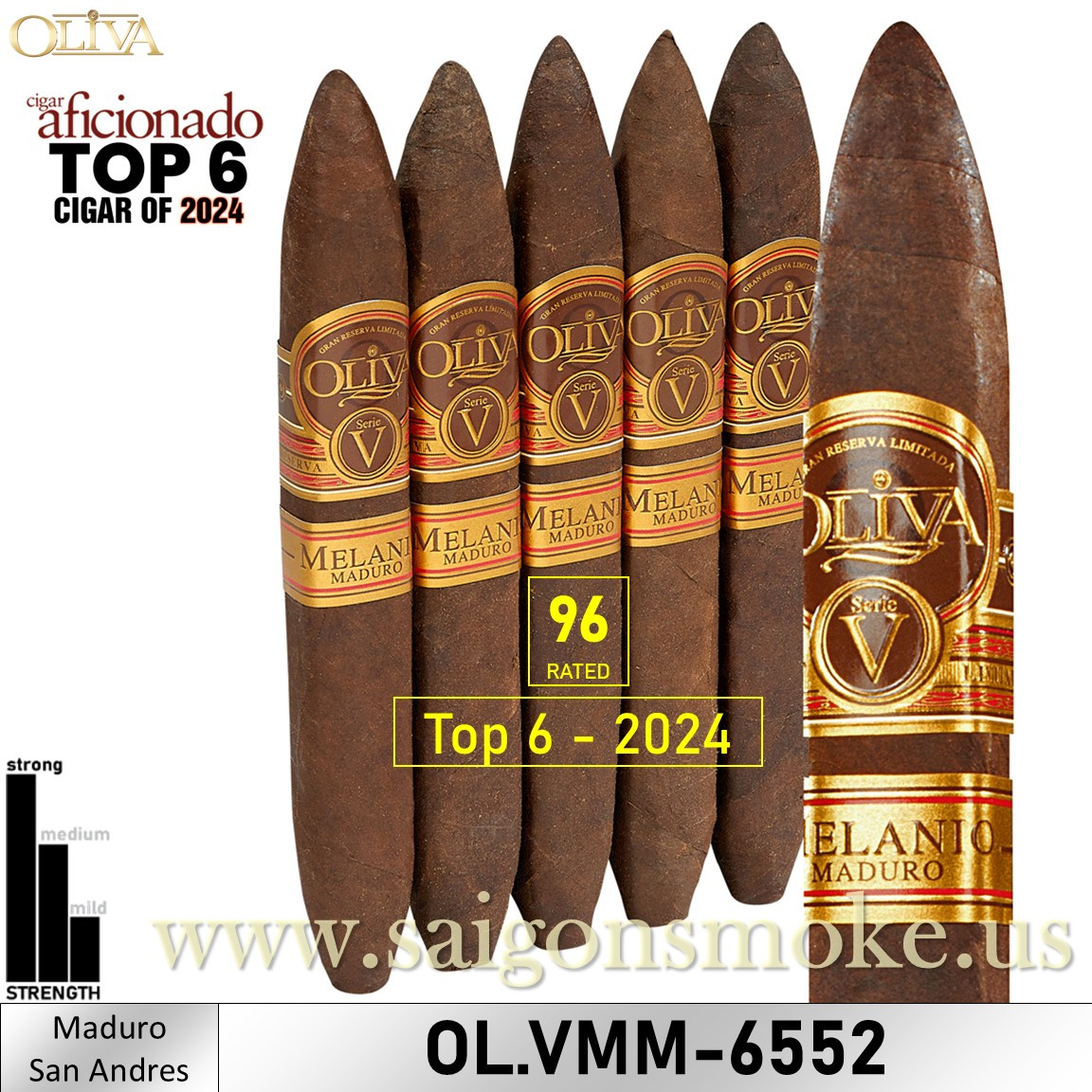 Oliva Serie V Melanio Figurado Maduro 6.5x52 (Gói 5) - Top 6