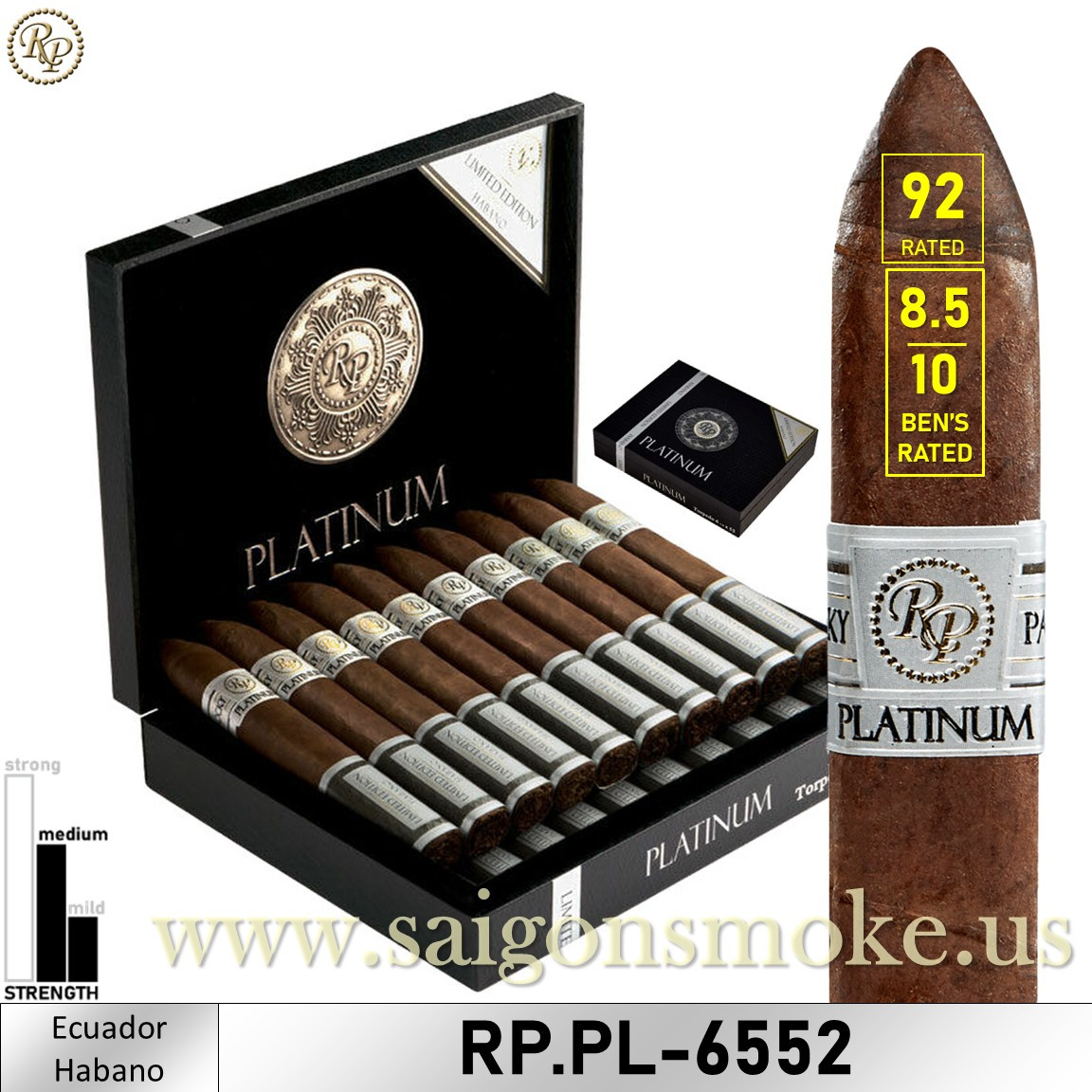 Rocky Patel Platinum Limited Edition Oscuro Torpedo 6.1x52 (Hộp 20)